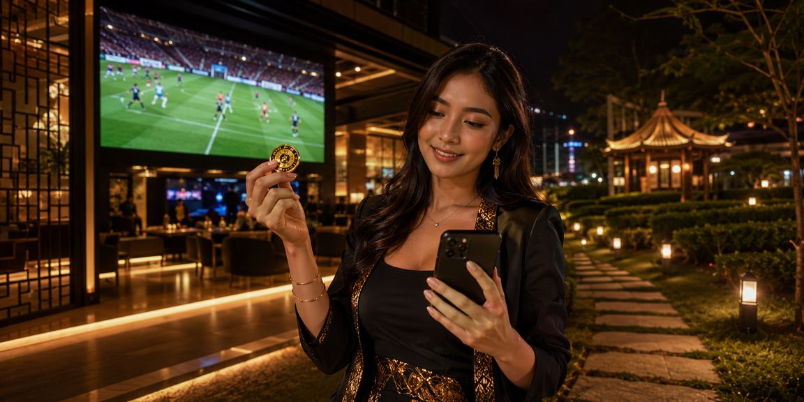 Peminat bola sepak di Johor Bahru menyemak odds perlawanan semasa